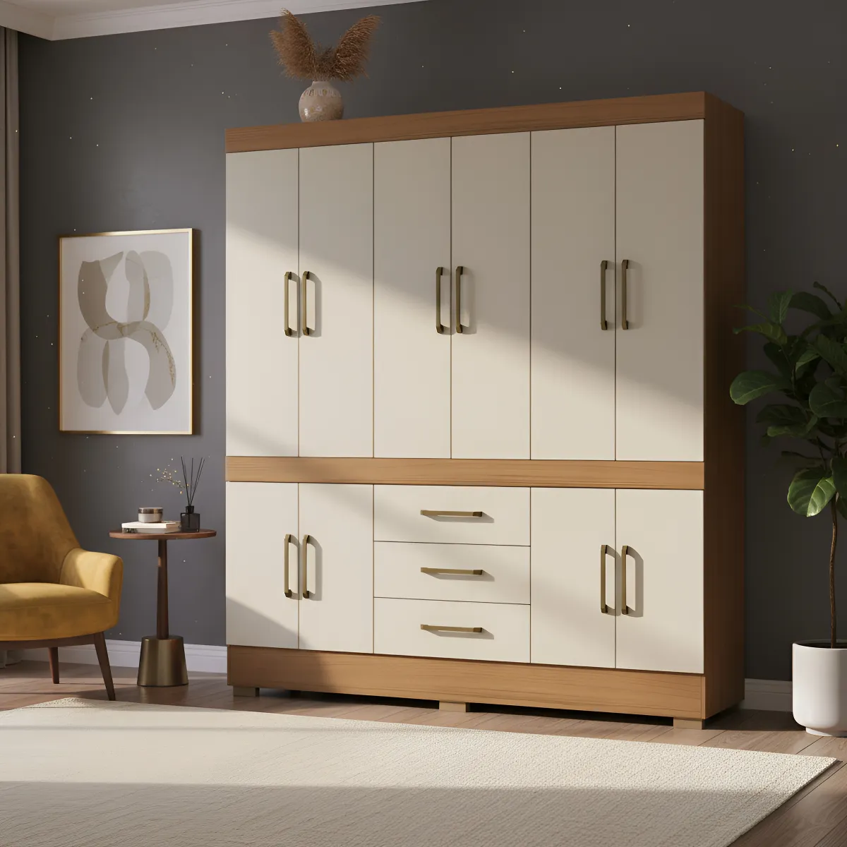 Guarda Roupa Casal 10 Portas Mônaco